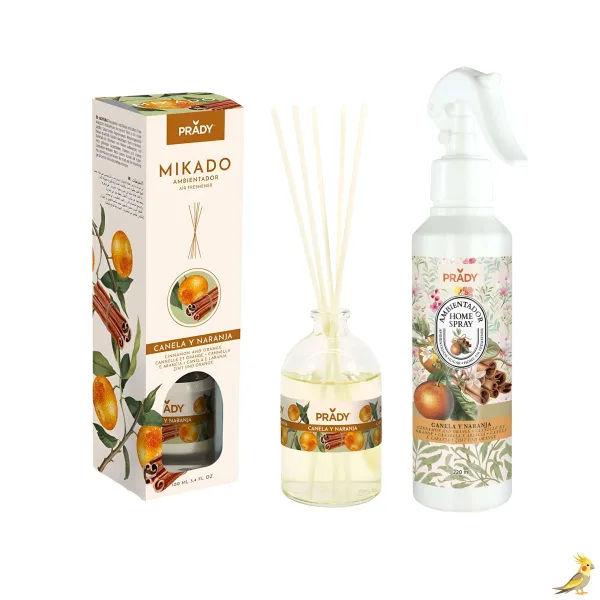 Prady Home Fragrance – Ambientador Air Freshener – CANELA Y NARANJA – 100 ml 3.4 Fl OZ