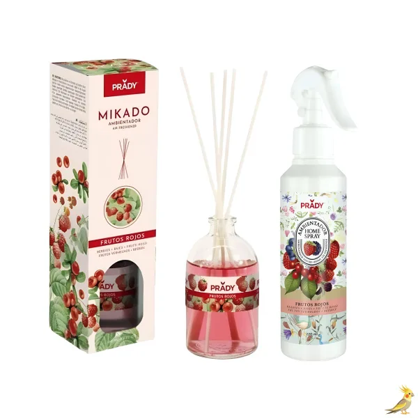 Prady Home Fragrance – Ambientador Air Freshener – FRUTOS ROJOS – 100 ml 3.4 Fl OZ